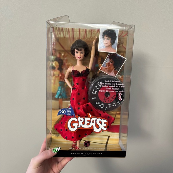 Barbie Other - Barbie Pink Label 30 years of Grease Rizzo Red dress Barbie doll (Damaged Box)